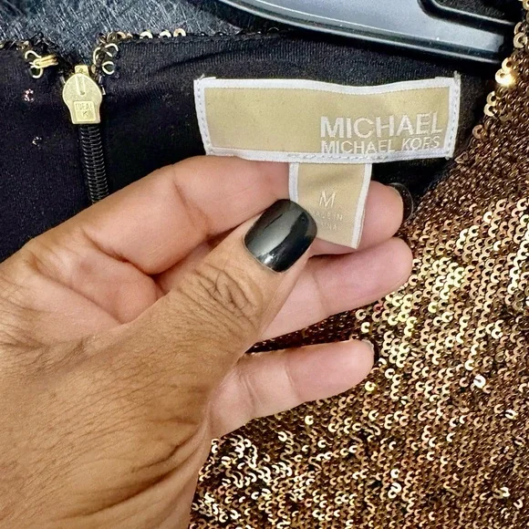 Michael Kors Sequence Gold Dress - Picture 4 of 5